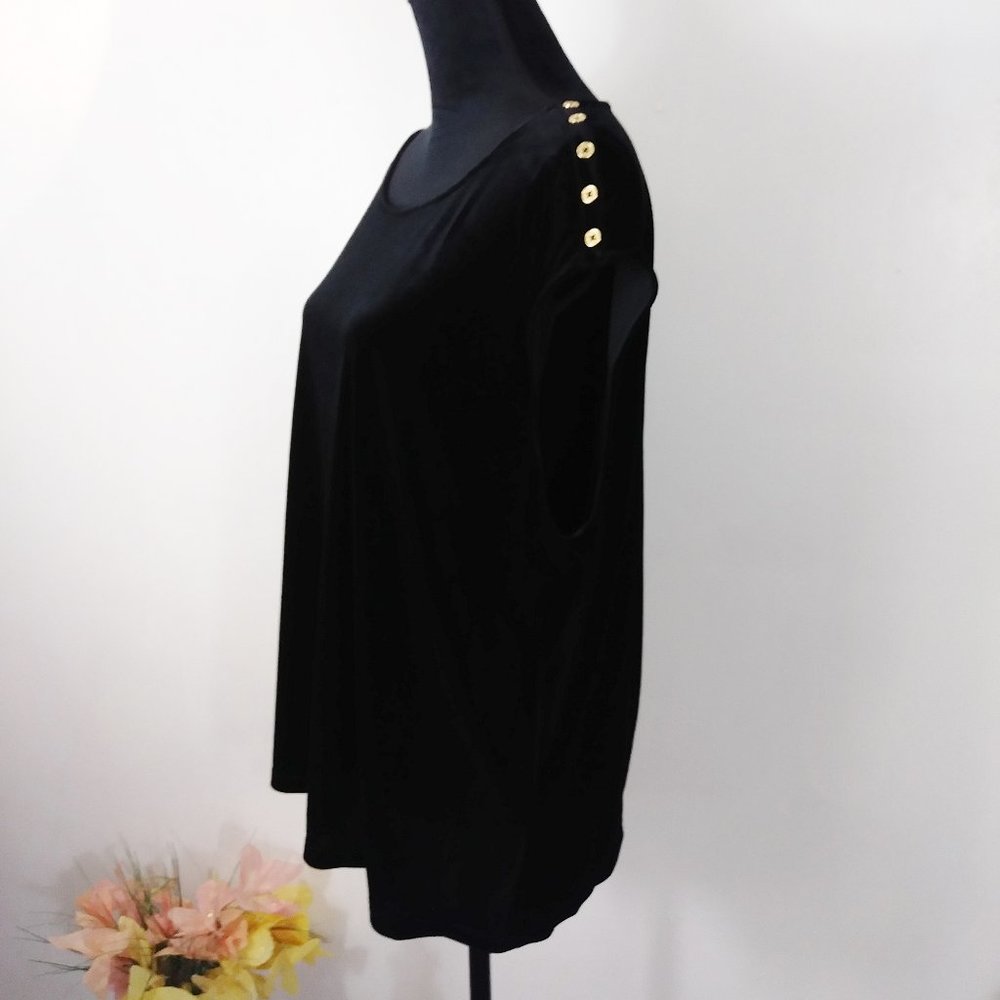 Calvin Klein black sleeve less blouse Size 2X - Picture 5 of 10